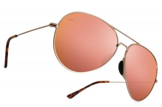 Shady Rays Tangle Free Aviator - Rose Gold - Pro-polarized