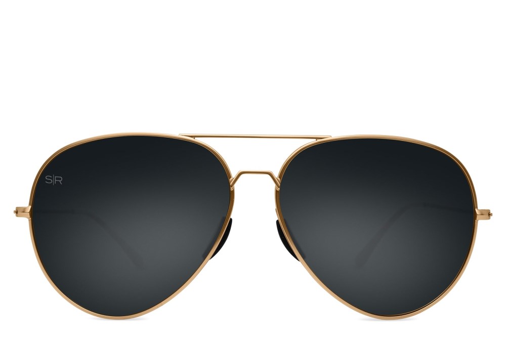 Shady Rays Tangle Free Aviator - Black Gold - Pro-polarized