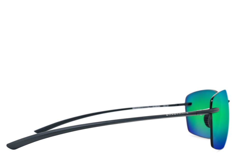 Shady Rays Huron Matte Black - Emerald - Pro-polarized