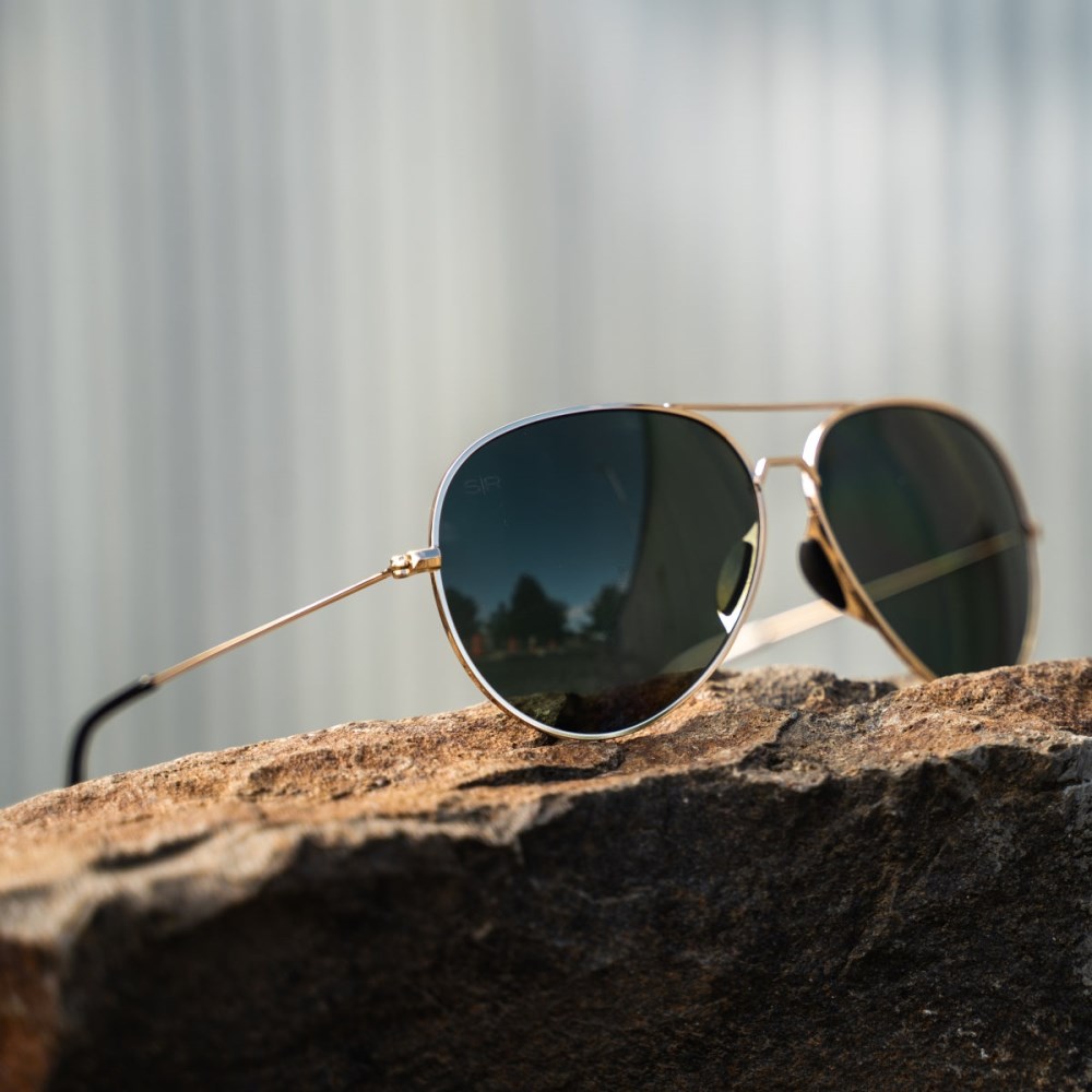 Shady Rays Tangle Free Aviator - Black Gold - Pro-polarized